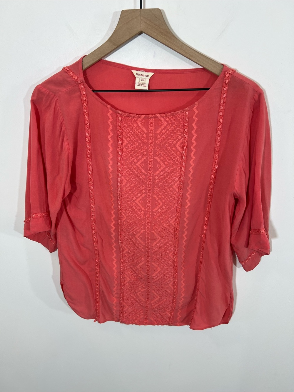 Sundance embroidered top | size XS